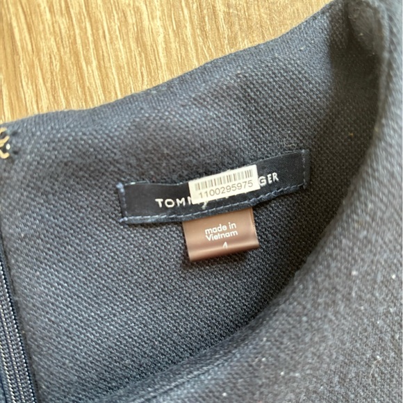 Tommy Hilfiger Dress Womens Size 4 Navy Sleeveless Shift Pockets Nautical Career - Picture 5 of 11